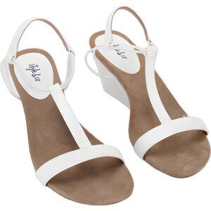 Style Co Mulan Women's Wedge Sandals White Snake 9.5M